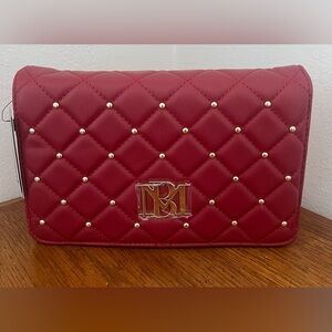 Badgley Mischka Big Diamond crossbody with round studs